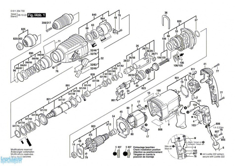Części zamienne do GBH 2-26 DFR.