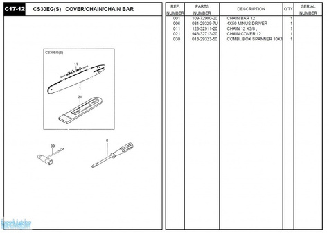 HITACHI Części zamienne do CS30EG(S).