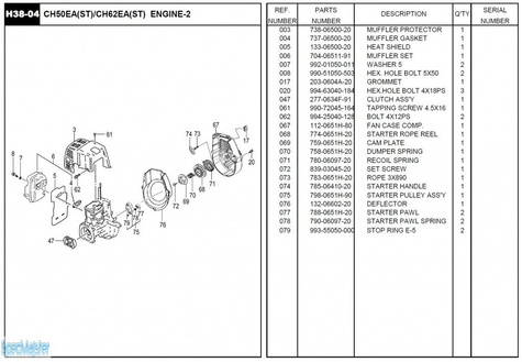 HITACHI Części zamienne do CH50EA(ST).