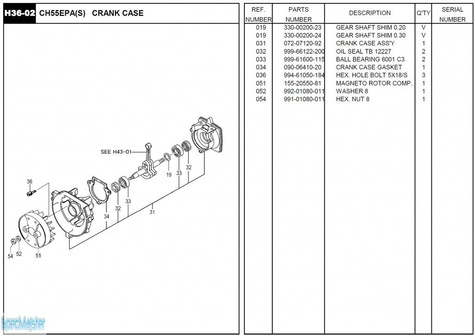 HITACHI Części zamienne do CH55EPA(S).