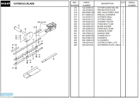 HITACHI Części zamienne do CH78ECC.