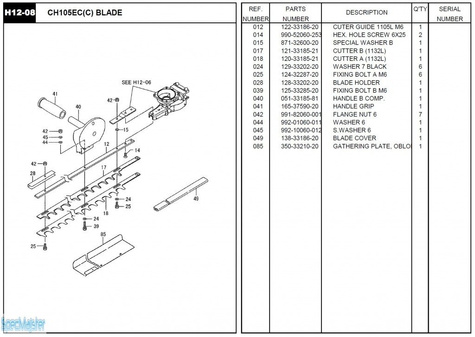 HITACHI Części zamienne do CH78ECC.