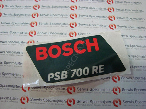 BOSCH Część zamienna do PSB-700-RE- Tabliczka firmowa nr.9 Kod: 2 601 117 823