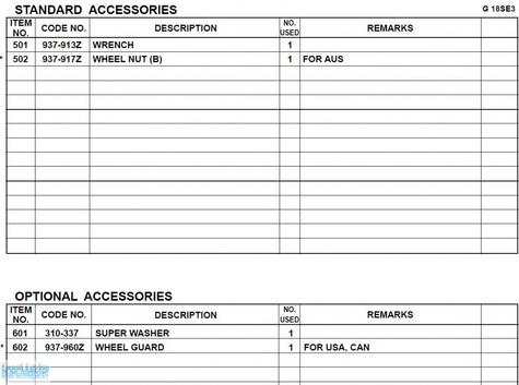 HITACHI Części zamienne do G18SE3.