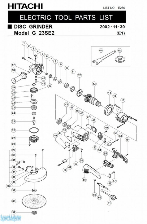 HITACHI Części zamienne do G23SE2.