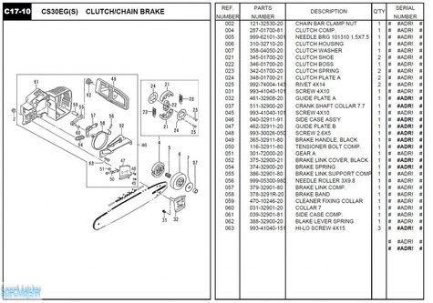 HITACHI Części zamienne do CS30EG(S).