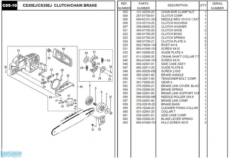 HITACHI Części zamienne do CS30EJ.
