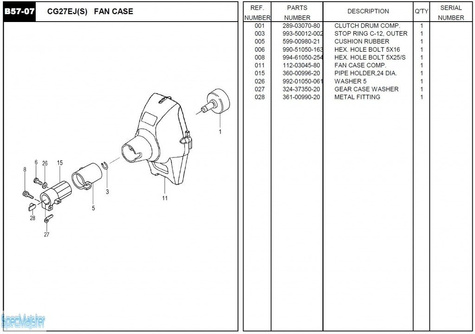 HITACHI Części zamienne do CG27EJ(S).