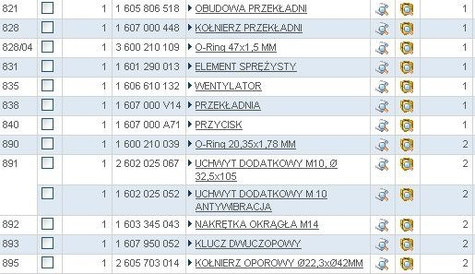 BOSCH Części zamienne do GWS 1000