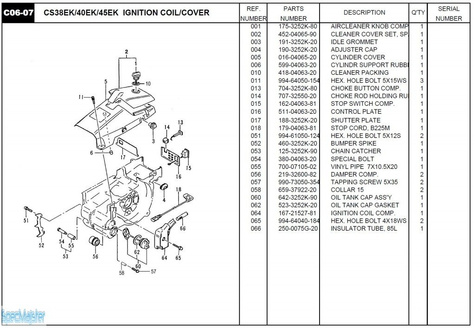 HITACHI Części zamienne do CS40EK.