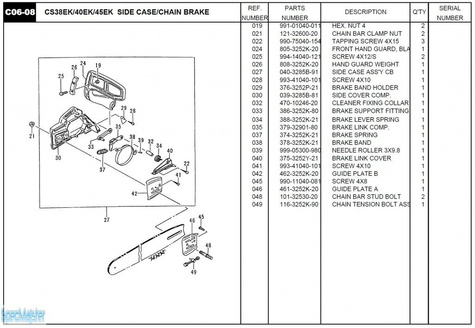 HITACHI Części zamienne do CS45EK.