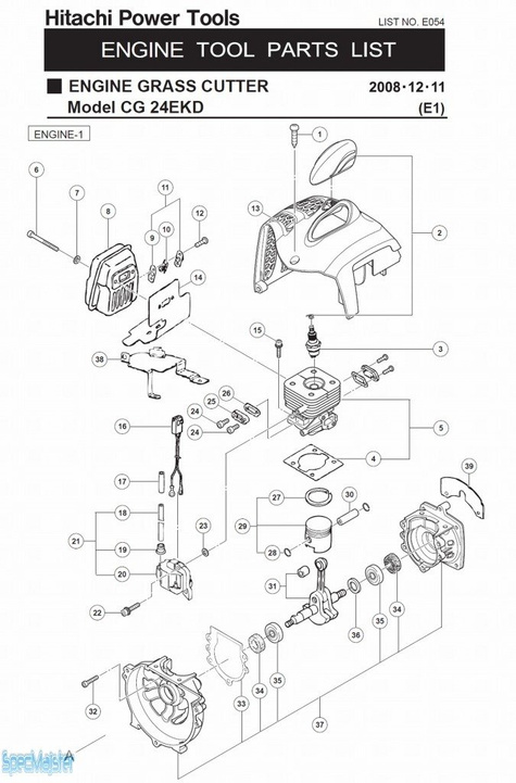 HITACHI Części zamienne do CG24EKD.