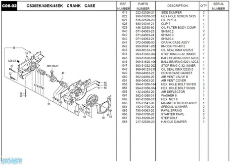 HITACHI Części zamienne do CS38EK.