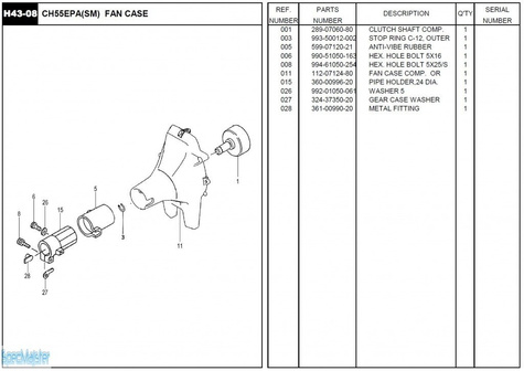 HITACHI Części zamienne do CH55EPA(SM).