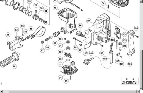HITACHI Części zamienne do DH38MS