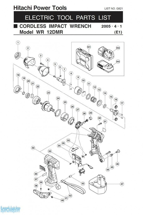 HITACHI Części zamienne do WR12DMR.