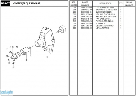 HITACHI Części zamienne do CG27EJ(SLD).
