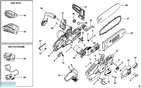 BLACK&DECKER Części zamienne do GKC1817.