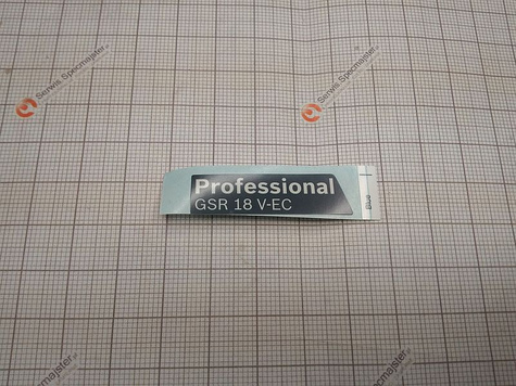 BOSCH Część zamienna do GSR 18 V-EC - Tabliczka Firmy GSR 18 V-EC nr. 9 Kod: 2 609 134 762