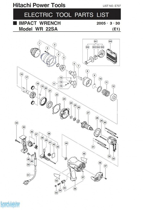 HITACHI Części zamienne do WR22SA.