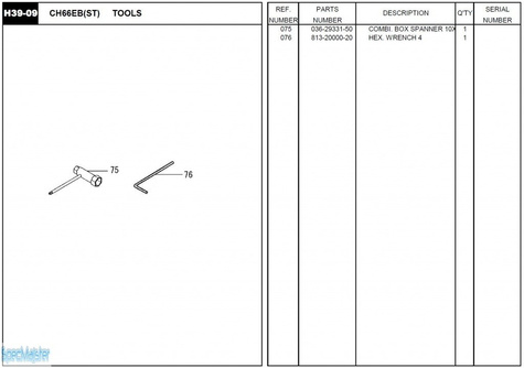 HITACHI Części zamienne do CH66EB(ST).