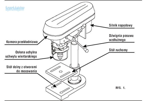 DEDRA Wiertarka warsztatowa stołowa 350W DED7707