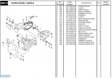 HITACHI Części zamienne do CS30EJ.