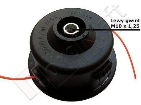 Głowica żyłkowa EASY-LOAD M10 x1.25 żółta (15 szt.) utwardzana + tarcza, nóż 8 zębny Kod: CZKOS-0173