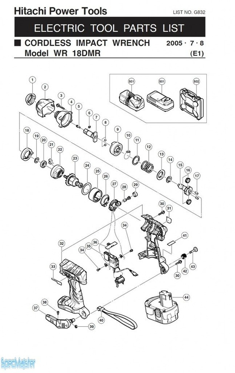 HITACHI Części zamienne do WR18DMR.