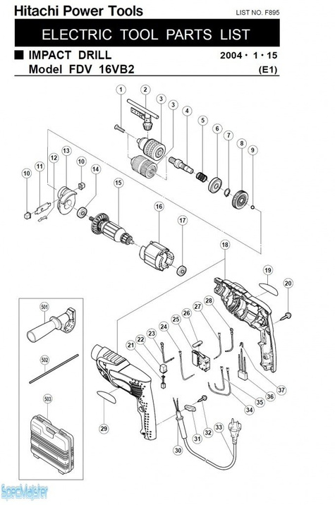HITACHI Części zamienne do FDV16VB2.