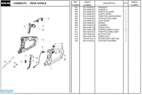 HITACHI Części zamienne do CH66ED(TP).