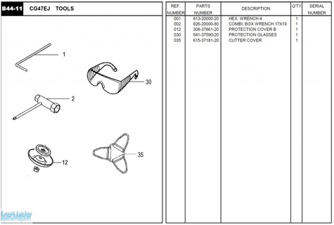 HITACHI Części zamienne do CG47EJ.