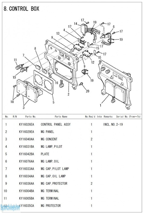 HITACHI Części zamienne do E10U.