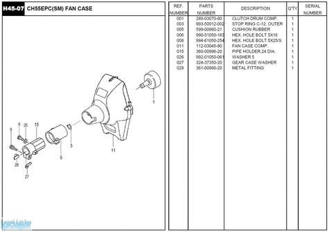HITACHI Części zamienne do CH55EPC(SM).