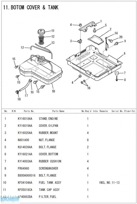 HITACHI Części zamienne do E10U.