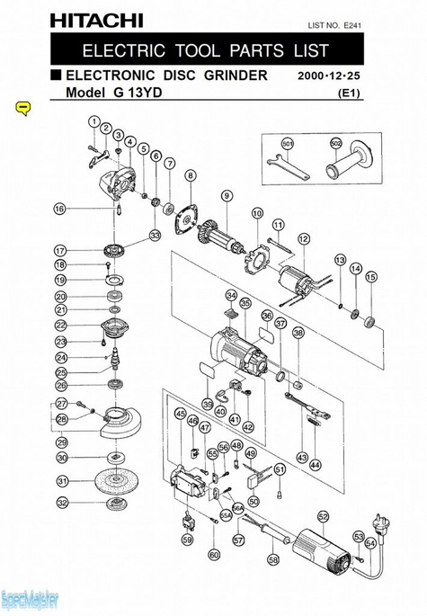 HITACHI Części zamienne do G13YD.