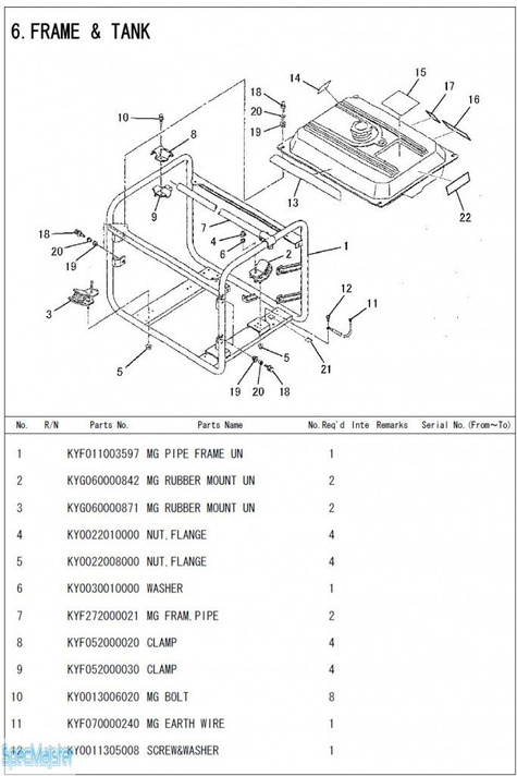 HITACHI Części zamienne do E40MA. Rozkładówka nr.1