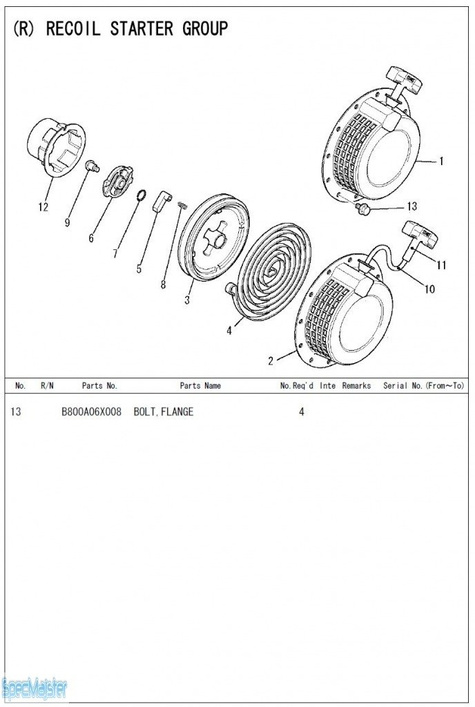 HITACHI Części zamienne do E57MA. Rozkładówka nr.2