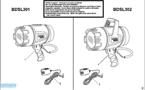 BLACK&DECKER Części zamienne do BDSL301.