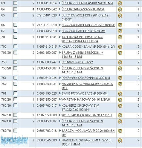 Części zamienne do GWS 24-300 J.