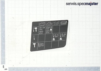 BOSCH Część zamienna do GBH 2-26 DRE-  TABLICZKA INFORMACYJNA    nr.  11    Kod: 1 611 110 X17