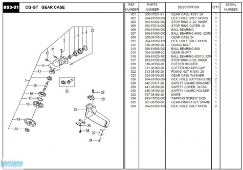 HITACHI Części zamienne do CG-GT.