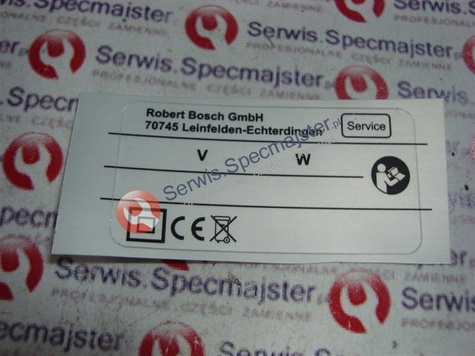 Bosch Części zamienne do GBM 23-2 E - TABLICZKA ZNAMIONOWA 26x52 MM nr. 888 Kod: 1 601 106 032