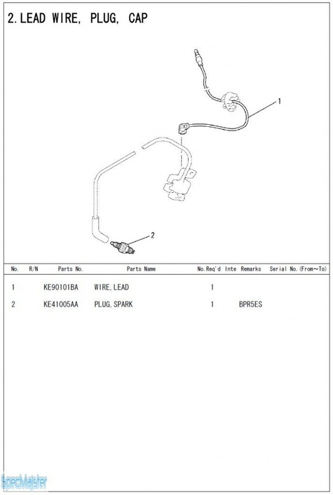 HITACHI Części zamienne do E57MA(S). Rozkładówka nr.1