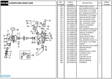 HITACHI Części zamienne do CH55EPC(SM).