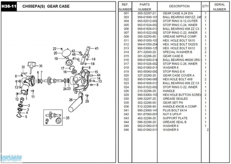 HITACHI Części zamienne do CH55EPA(S).
