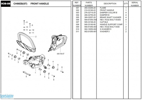 HITACHI Części zamienne do CH66EB(ST).