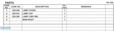 HITACHI Części zamienne do UB12DL.