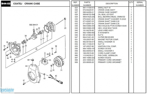 HITACHI Części zamienne do CG47EJ.