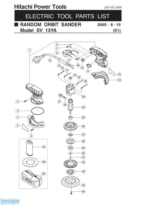 HITACHI Części zamienne do SV13YA.